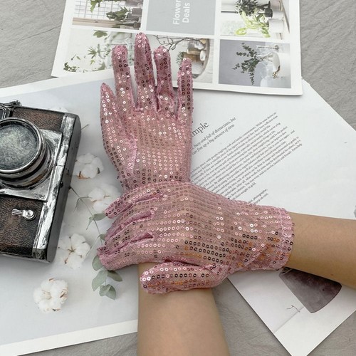 Dancing Show Sequins Gloves Summer Women Mittens Props Gloves Adult Children - Picture 9 of 14