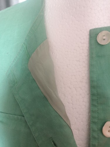 1980s Vintage Linen Dress Green Size 10 - Picture 4 of 13