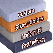 Colourtree Custom Size 2" Thick Bench Cushion Window Seat Cushion Indoor Outdoor