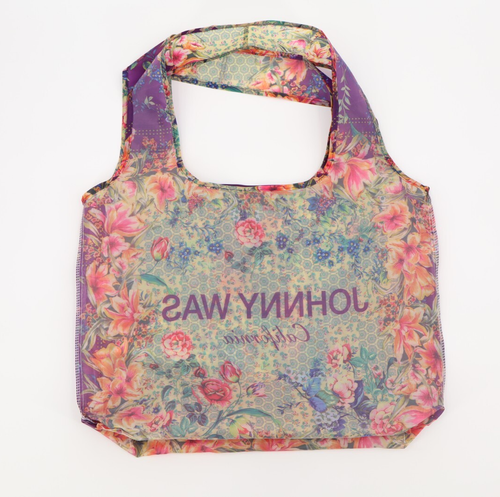 Johnny Was Reusable Shopping Bag Tote California Floral Butterfly Nylon - Picture 4 of 6