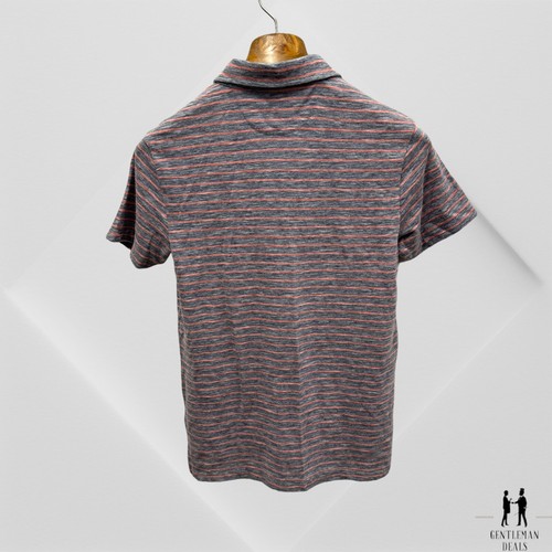 Faherty Polo Short Sleeve Movement Polo XS Horizon Line Stripe Red Blue