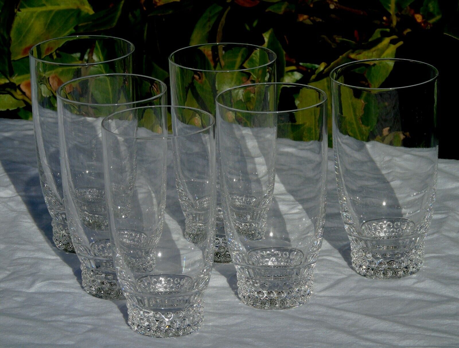 Bayel 6 Service Orange Crystal Glasses - Picture 2 of 3