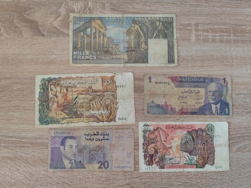 LOT 5 BILLETS ALGERIE MAROC TUNISIE Ref19775J