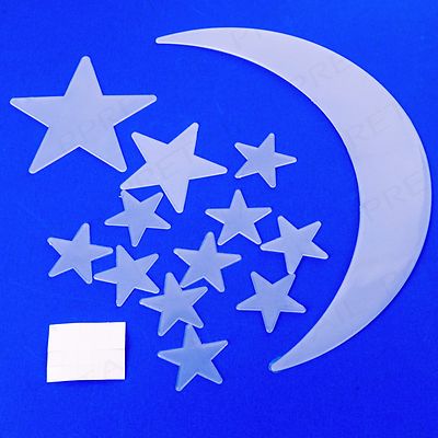 13pc Moon Stars Glow In The Dark Wall Ceiling Stickers Space Playroom Bedroom 8711252002132 Ebay