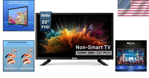 Portable 22-Inch 1080P Full HD TV with Multiple Connectivity for Versatile Use - Picture 2 of 10