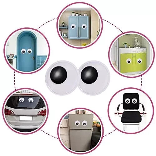 2er Pack 7 Zoll große Googly Wackelaugen selbstklebende Aufkleber Augen zum Selbermachen Handwerk - Bild 3 von 3