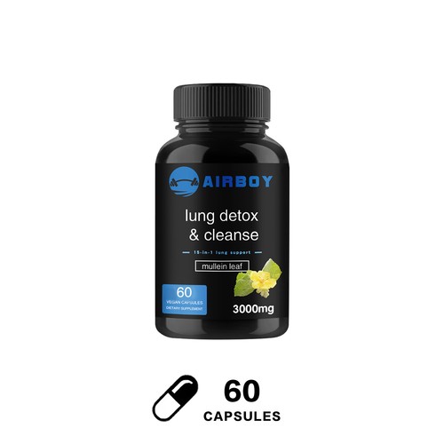 Lung Detox & Cleanse - foglia di mullein, foglia di oliva, quercetina, bromelina immune boost - Foto 10 di 13