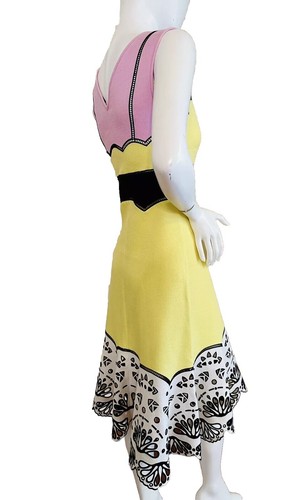 Emilio Pucci Color -block broderie anglaise-paneled Dress Size 38 IT - Picture 2 of 14