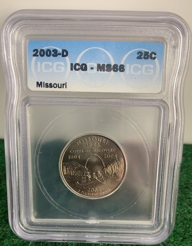 2003-D ICG-MS66 Missouri State Quarter