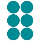 6 Replacement Lids Covers for Pyrex 2-Cup Containers, 5-Inch 7200-PC TEAL