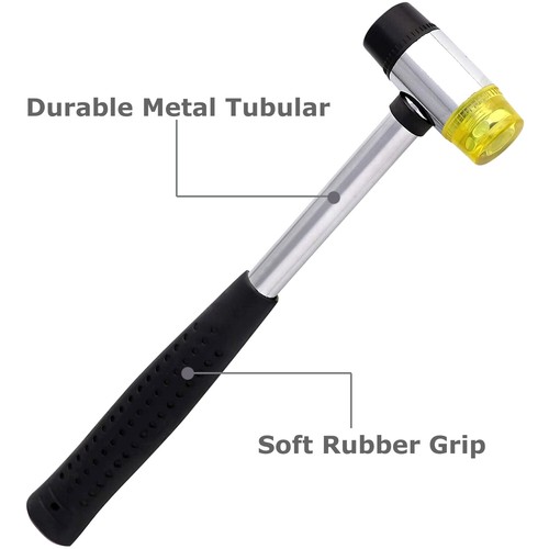 25mm / 30mm Rubber & Nylon Mallet Rubber Handle Jewelers Hammer Window Glazing - Picture 6 of 12