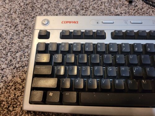 Tastiera PS/2 cablata Compaq vintage 5187-5023 argento nero - Foto 3 di 6