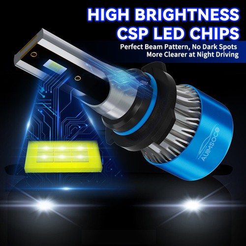 For Buick Lucerne Sedan 2006-2011 LED Headlight Fog Lights Bulbs Kit Xenon White - Picture 11 of 18