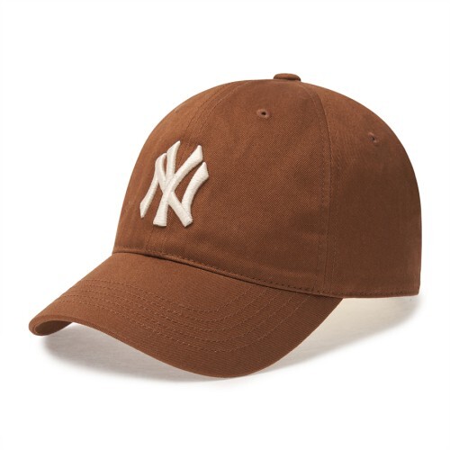★MLB Korea★ Ace Unstructured Ball Cap NY LBrown 3ACP6601N- MLB 3ACP6601N-50BRL N-COVER Unstructured Ball Cap NY (L