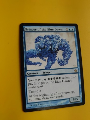 Bringer of the Blue Dawn. Rare Creature Fifth Dawn. VG Magic the Gathering Card. - Picture 3 of 4