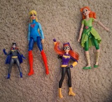 Mattel DC Comics Super Hero Girls Action Figures Lot of 4 Batgirl, Supper Girl..