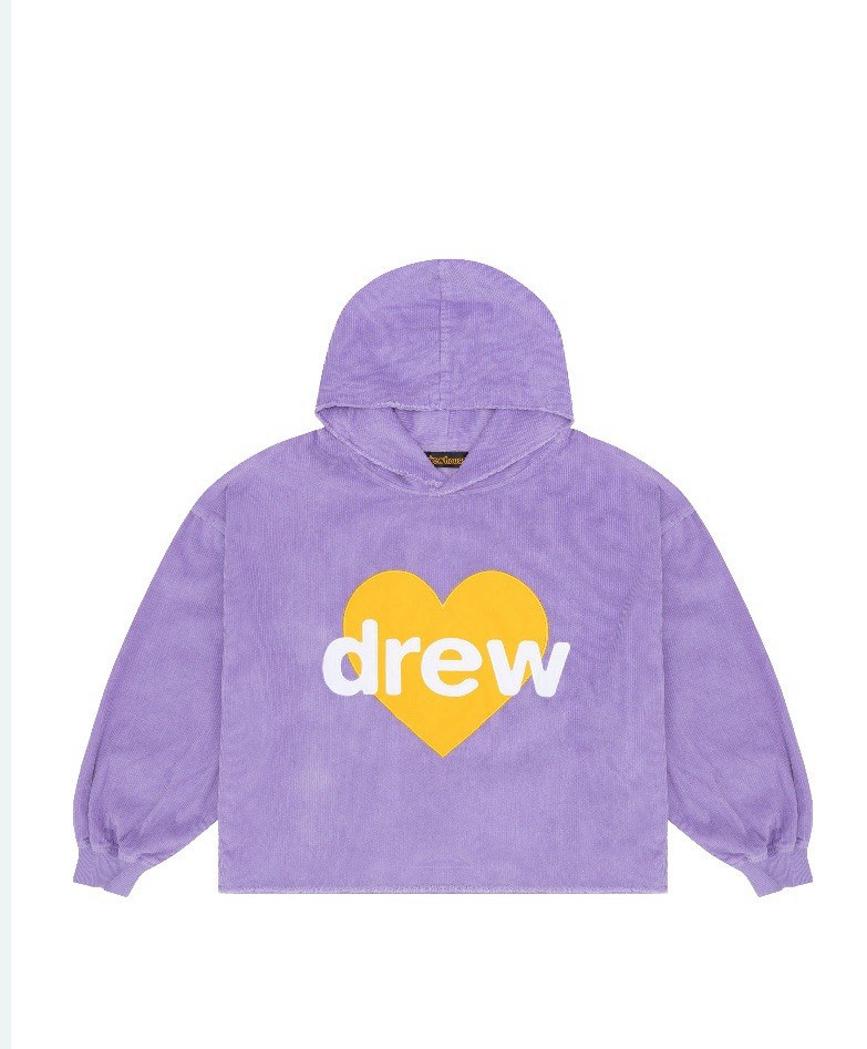 drew house corduroy hoodie lavender ドリューハウス フーディ Drew House infinite love corduroy boxy hoodie Lavender Size