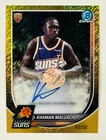 2025-26 Bowman Chrome Khaman Maluach Gold Shimmer /50 Rookie Auto
