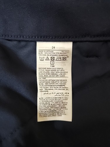 Old Navy Pixie skinny abito pantalone donna 24 blu navy elasticizzato NUOVO - Foto 10 di 11