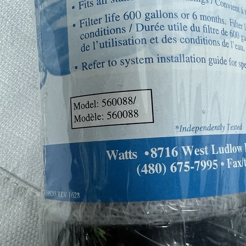 Filtros de bloque de carbono VOC avanzados de 5 micras de plomo WP560088 de vatios sellados - Imagen 4 de 4