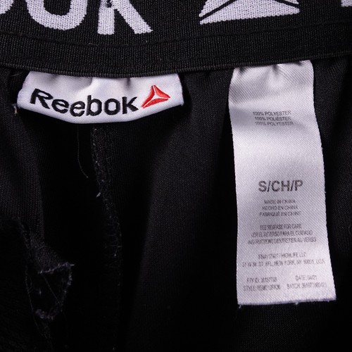 Reebok Mens Black Athletic Track Pants Joggers Zip Ankle Pockets Size S Y2K - Picture 3 of 7