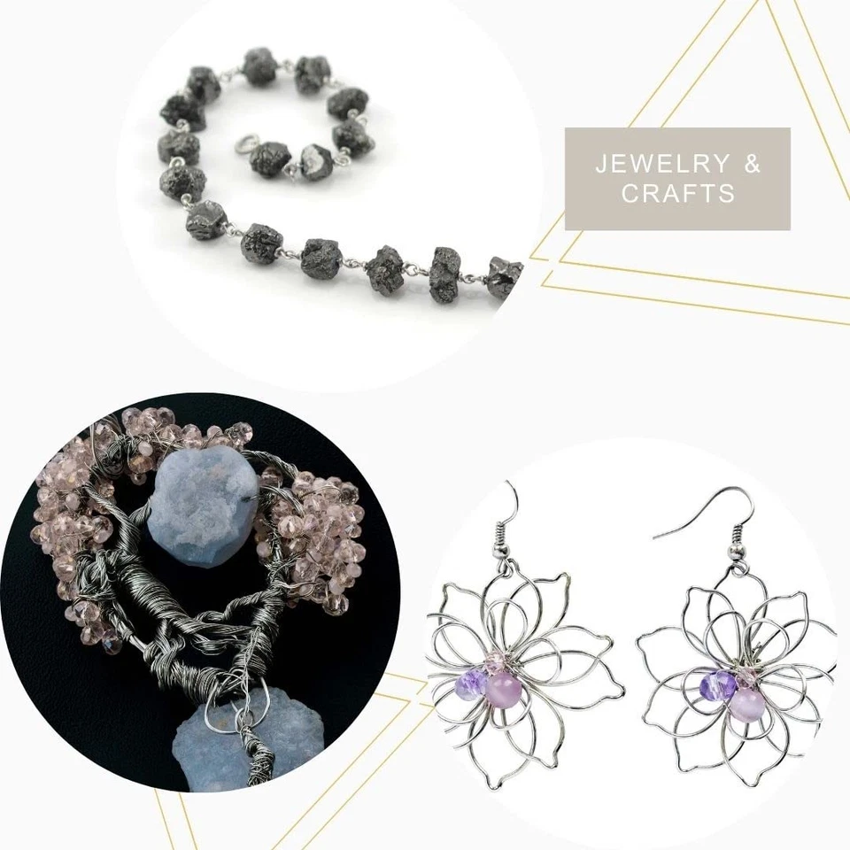 Fio artístico calibre 22/0,64 mm fio de aço inoxidável para artesanato, 8 jardas/7,3 m - Imagem 2 de 4