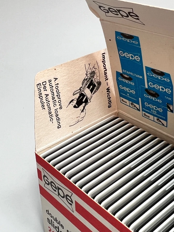 2x Cajas 40 GEPE 24x36 Doble Vidrio Deslizable Carpeta Montajes Proyector Fotográfico Estaño 2mm Foto 4 de 4