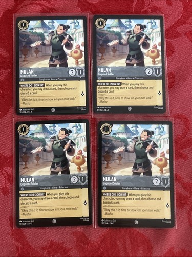 4x Lorcana Archazia's Island - Mulan - verkleideter Soldat - 193/204 - M/NM x4 - Bild 6 von 7