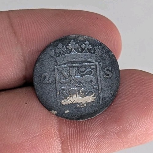 1755 Dutch Netherlands Voc Colonial 2 Stuiver West Frisia Silver Coin_W51 - Picture 6 of 6
