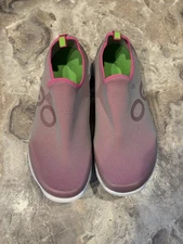 OOFOS Womens OOmg Low Shoe Pink Purple Mesh Recovery Slip Size 11