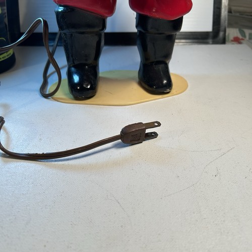 Elektrifizierter Weihnachtsmann Kunststoff Blasform Union Prod. Vintage mit Box 60er Jahre - Bild 5 von 15