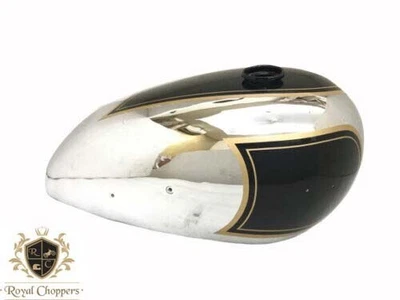 Ajuste para Matchless Ajs Twin G9 G12 Negro y Cromo Pintado Gas Tanque de... - Imagen 1 de 4