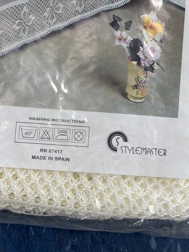 2 Queen Size Cream Colored Crochet Bedspreads NEW In Package - Picture 5 of 10