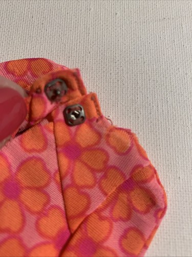 Vintage Barbie Doll PJ #1113 - Abito floreale arancione e rosa (2) - Foto 7 di 8