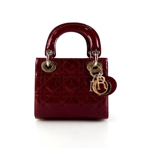 Dior Patent Cannage Lady Tote Bag Crossbody 10440 139927983 - Picture 1 of 7