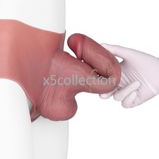 Realistic Penis Sleeve Pants Soft Liquid Silicone Hollow Dildo Pants Wearable