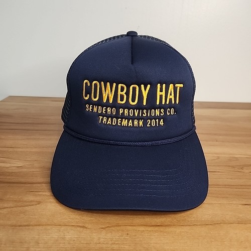 Sendero Provisions Co. Cowboy Trucker Snapback Hat Cap Blue - Picture 1 of 6