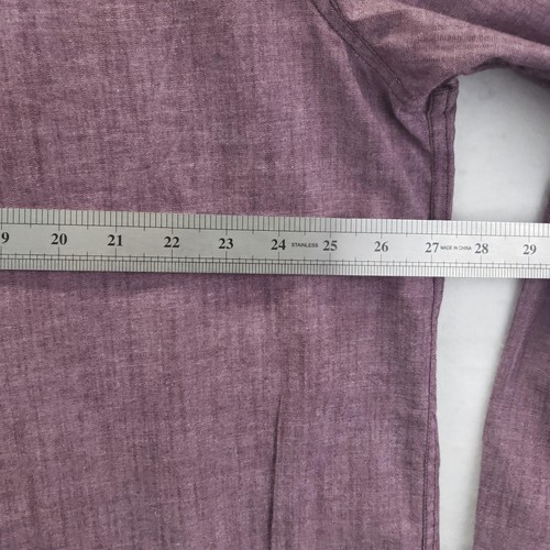Stio Shirt Mens 2XL Purple Pearl Snap Western Organic Cotton Long Sleeve Casual - Picture 10 of 11
