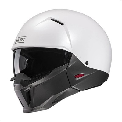HJC i20 Solid Open Face Motorcycle Helmet, DOT Approved (White, Large)