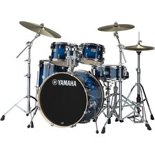 Yamaha Stage Custom Birch 5-Piece Shell Pack 22" Bass Drum Deep Blue Sunburst