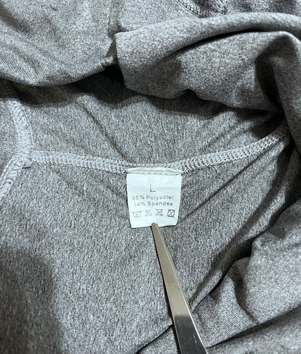 Women Luxtrada Active Short Elastic Waist Stretch 2 pockets Grey color size L - Picture 4 of 6