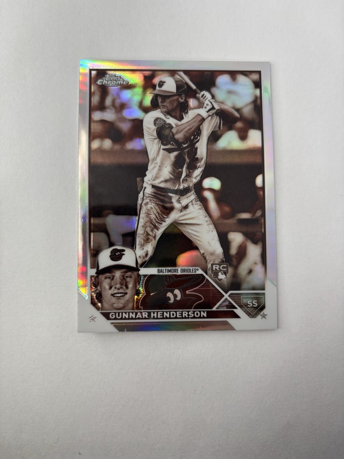 2023 Topps Chrome Gunnar Henderson #2 Rookie Sepia Refractor Baltimore Orioles