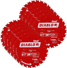 Freud D0624A Diablo 6 1/2 Inch 24T ATB Framing Saw Blades 10 Pack