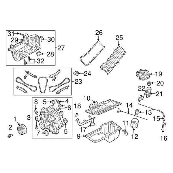 For Ram 1500 2011-2013 Mopar 53020827AC Oil Pump Foto 4 de 4
