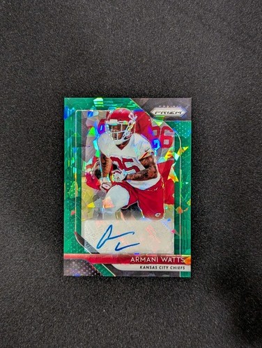 2018 Panini Prizm Rookie Auto Green Ice Prizm /75 Armani Watts #RA-AW Auto RC