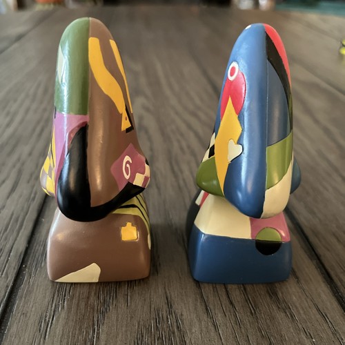 Soporte para vidrio nariz de Picasso arte moderno colorido modernista único 4" - Imagen 7 de 10