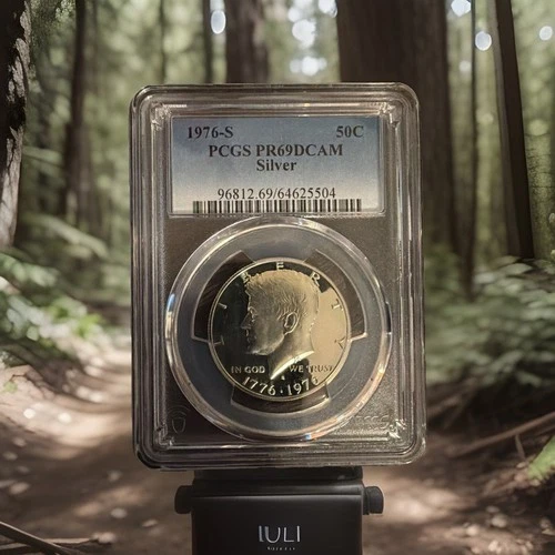 1976-S 50C Silver Kennedy Half Dollar Proof PCGS PR69DCAM!