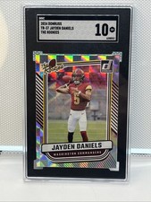 2024 DONRUSS THE ROOKIES #TR37 JAYDEN DANIELS RC SGC 10 Commadores LSU QB ROY