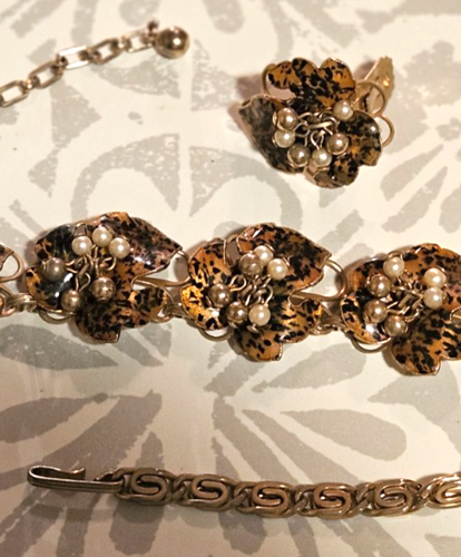 COLLAR JOYERÍA VINTAGE ESTAMPADO TIGRE COLORES SOLO UN PENDIENTE - Imagen 10 de 10