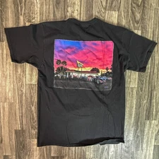 In N Out Burger California Graphic T Shirt Black Medium Sunset Back Print Tee